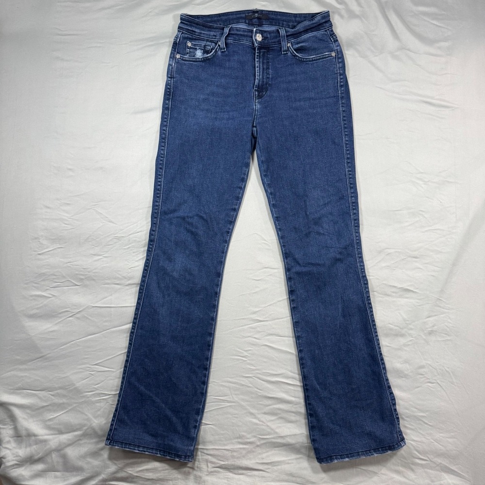 7 For All Mankind Womens Kimmie Bootcut Jeans Dark Wash Blue Sz 29 (28)